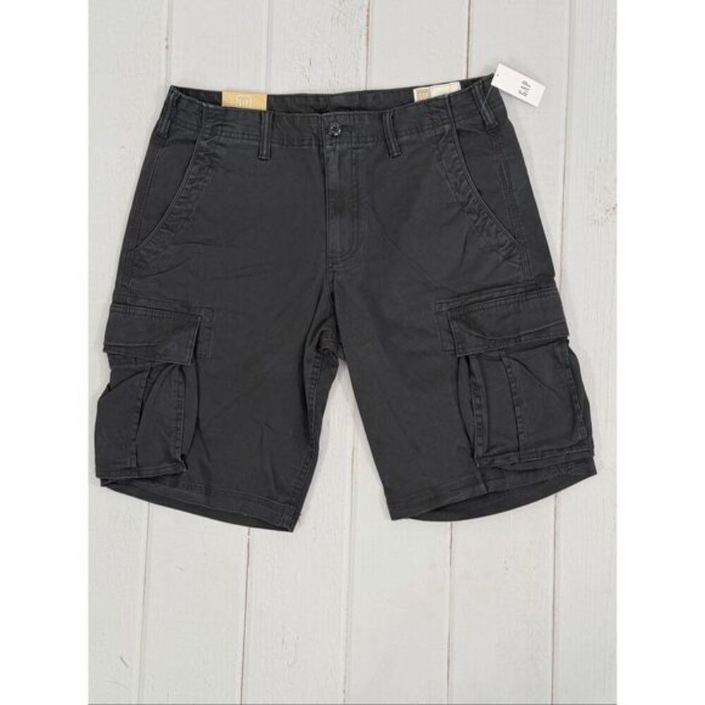 GAP Men's 11" Cargo Shorts, NWT, Washed Black 32
